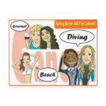 Illustations with your friends!! postcard