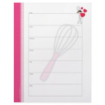 Illustatred Culinary Weekly Planner Sheets Letterhead Design