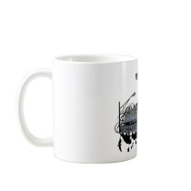Illustrated El Train & Crows mugs