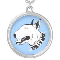 Illustrated English Bull Terrier Necklace necklaces