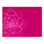 Illustrated Flower Pink Modern Postcard postcards