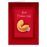 Illustrated Fortune Cookie Card - Custom Message
