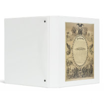 Illustrated Image of the Emancipation Proclamation 3 Ring Binder