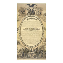 Illustrated Image of the Emancipation Proclamation Photo Card