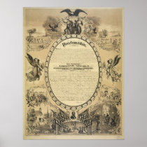 Illustrated Image of the Emancipation Proclamation Print