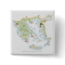 Illustrated map of Ancient Greece Pin