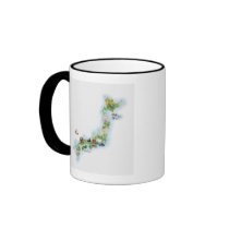 Illustrated map of ancient Japan Coffee Mug