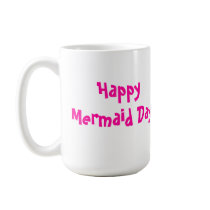Illustrated Mermaid and Dolphin Scene, Mug