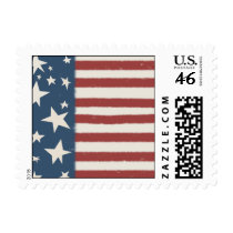 Illustrated US Flag postage