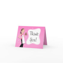 Illustrated with Character Thank You Card - Blank