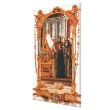 Illustration  depicting  choir singing the gallery wrapped canvas