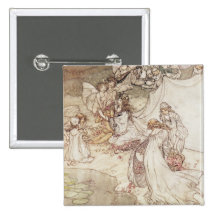 Illustration for a Fairy Tale Pinback Buttons
