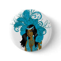 Illustration for carnival costume o las vegas show pinback buttons