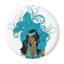 Illustration for carnival costume o las vegas show magnets
