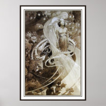 Illustration from Le Pater by Alphonse Mucha Poster