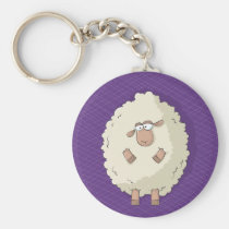 Illustration of a cute and funny giant sheep keychains