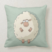 Illustration of a cute and funny giant sheep pillows