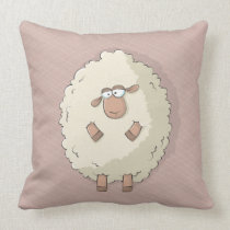 Illustration of a cute and funny giant sheep pillows