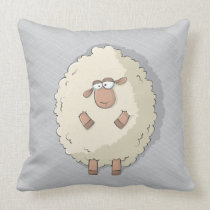 Illustration of a cute and funny giant sheep pillows