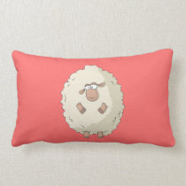 Illustration of a cute and funny giant sheep pillows