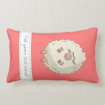 Illustration of a cute and funny giant sheep pillows