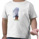 Illustration of a radio telescope t-shirt