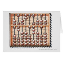 Illustration of abacus greeting cards