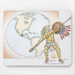 Illustration of Aztec Jaguar Warrior Mousepad