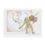 Illustration of Aztec Jaguar Warrior Post Card