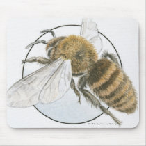 Illustration of European Honey Bee Mousepads