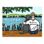 Illustration of hot season visit black raburadoru  postcards