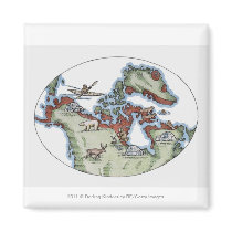 Illustration of Inuit territory Refrigerator Magnet