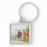 Illustration of Jacques Cartier conversing with Keychain