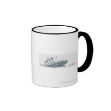 Illustration of passenger falling from the Titanic Mug