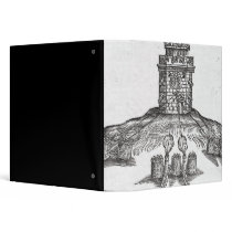 Illustration of siege warfare vinyl binders