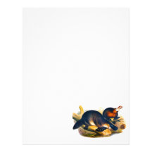illustration of the australian mammal Platypus Personalized Letterhead