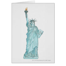Illustration of the Statue of Liberty Card