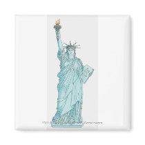 Illustration of the Statue of Liberty Magnet