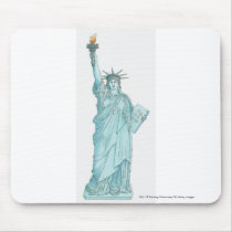Illustration of the Statue of Liberty Mousepads