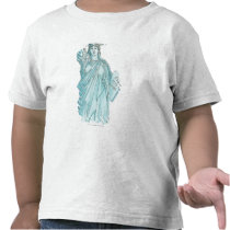 Illustration of the Statue of Liberty T Shirts