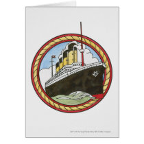 Illustration of Titanic Greeting Card