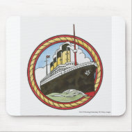 Illustration of Titanic mousepad