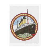 Illustration of Titanic Postcard