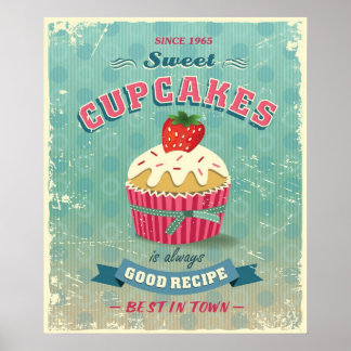 Vintage Vintage  posters  Cupcake Posters, cupcakes Poster Prints, Prints, Cupcake & Art vintage