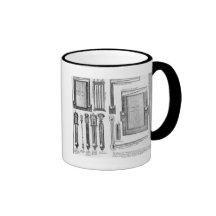 Illustrations of barometers and looking coffee mug