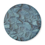 Illustrative Blue painted rock stucco magnets
