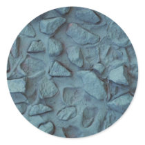 Illustrative Blue painted rock stucco Sticker