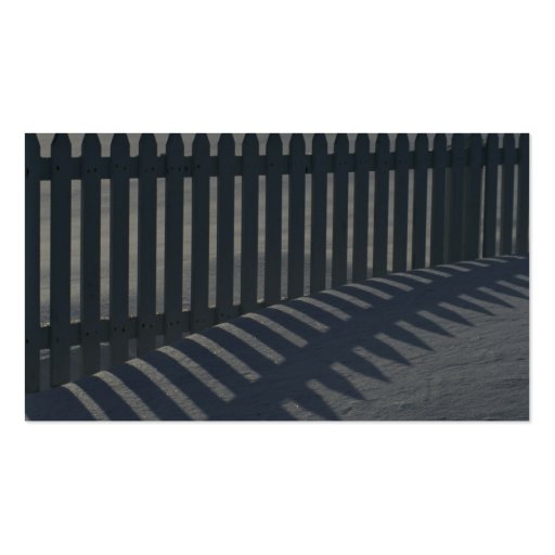 Illustrative Fence and shadow Business Card Templates (back side)