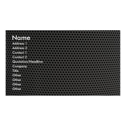 Illustrative Plastic grid Business Card Template (front side)
