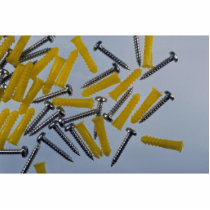 Illustrative Screws and yellow plugs Photo Cut Outs